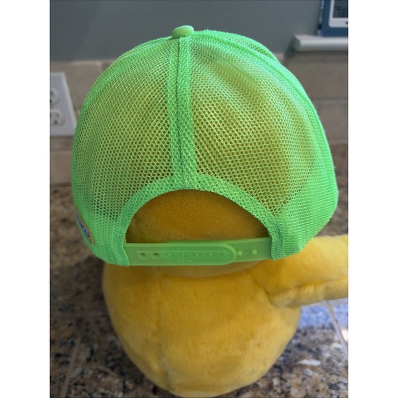 Jamnola‎ Neon Green Micreaux Fun Guy Patch Trucker Hat Snapback Baseball Cap O/S - Picture 8 of 12